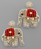  Beaded Elephant Earrings