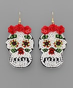  Bead Sugar Skull Earrings