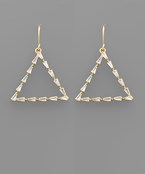  Crystal Triangle Dangle Earrings