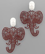  Elephant Filigree Earrings