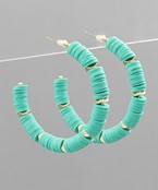  Rubber Disk Bead Hoops