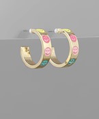  Smile Face Plate Hoops