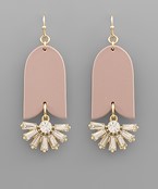  Arch & Crystal Dangle Earrings