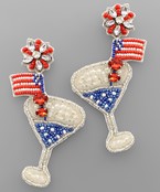  US Flag & Cocktail Earrings