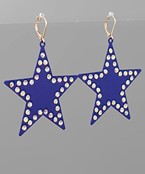  Color Coated Star Earrings