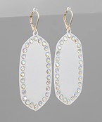  Color Coated Oval Earrings