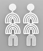  Color Coated 3 Arch Earrings