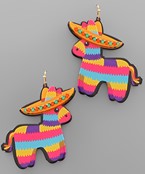  Burro Pinata Acrylic Earrings