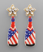  Bead USA Theme Bottle Earrings