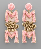  MOM Dog Paw Earrings