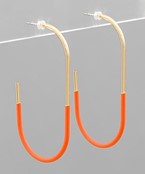  Half Color Coated Oval Hoops