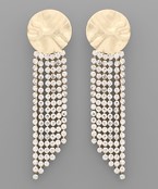  Crystal Row & Disk Earrings