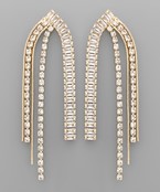  Multi Crystal Row Earrings