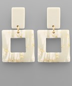  Clay Marble Square Earrings
