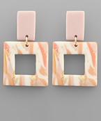  Clay Marble Square Earrings