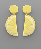  Clay Half Lemon Earrings