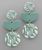  Clay Disk & Wedge Earrings