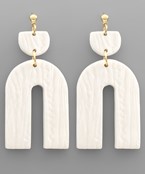  Textured Clay Arch Earrings