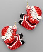  Beaded Santa Earrings