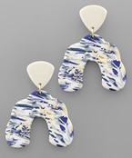  Clay Marble Arch Earrings
