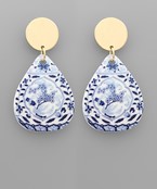  Chinoiserie Round Earrings