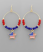  Patriotic Star Dangle Earrings