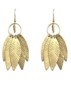  5 Leather Feather Earrings