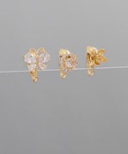  Butterfly & Crystal Ear Cuff Set