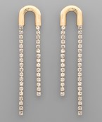  Crystal 2 Line Arch Earrings
