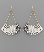  Snake Wedge Drop Earrings