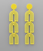  Color Coated 3 Arch Earrings