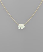  Acrylic Glitter Elephant Necklace