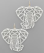  Elephant Color Filigree Earrings