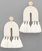  Clay Arch & Tassel Earrings