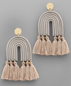  Clay Arch & Tassel Earrings