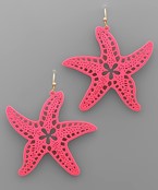  Starfish Color Filigree Earrings