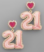  Acrylic 21 Ballon Earrings