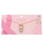  Skull & Pink Ribbon Necklace