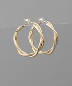  30mm 2 Row Twisted Hoops