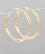  45mm 2 Row Twisted Hoops