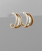  3 Row Flat Open Hoops