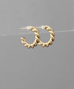  16mm Twisted Row Hoops