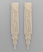  Rhinestone Tassel Earrings