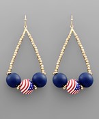  Patriotic Ball Triangle Earrings