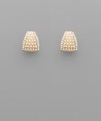  Pearl Beaded Curve Earrings