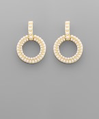  Pearl Beaded Circle Earrings