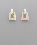 Pearl Trapezoid Earrings