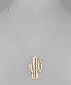  Hammered Cactus Necklace