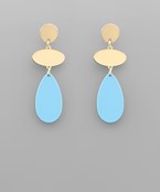  Geometric Color Coat Earrings