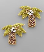  Beaded Palm Tree Earrings